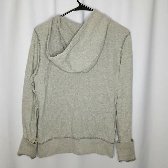 Aeropostale Half Zip Hoodie Vintage Fleece Sweatshirt Top Gray Y2K sz: Large - Picture 2 of 6